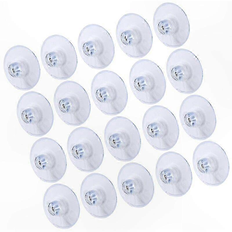 45mm Clear PVC Suction Cups, 20-Pack, Hook-Free Design