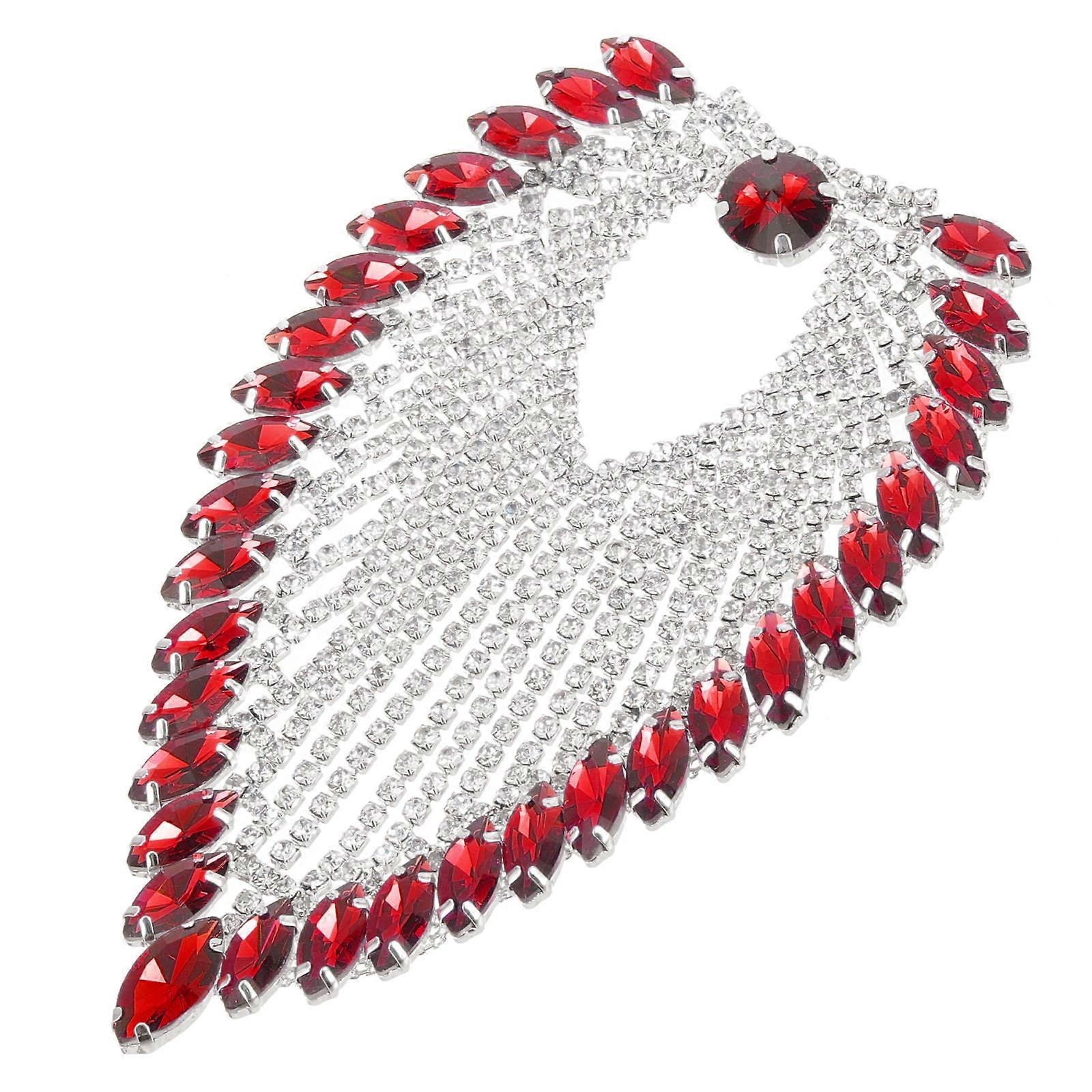 Crystal Red Hat Decorations with Rhinestones for Clothing Accessories Crafting Projects