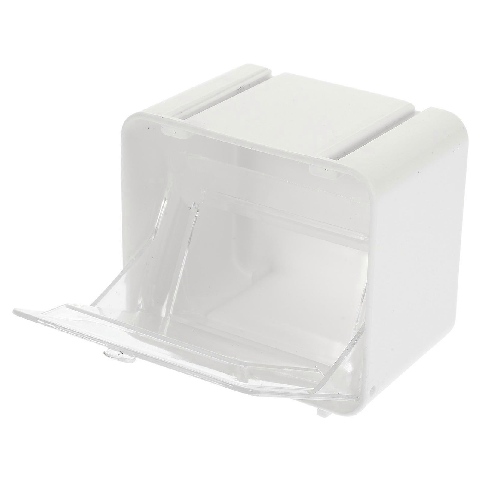 White PP Sticker Storage Box for Desktop Organization Practical and 7.8"x4.3" "