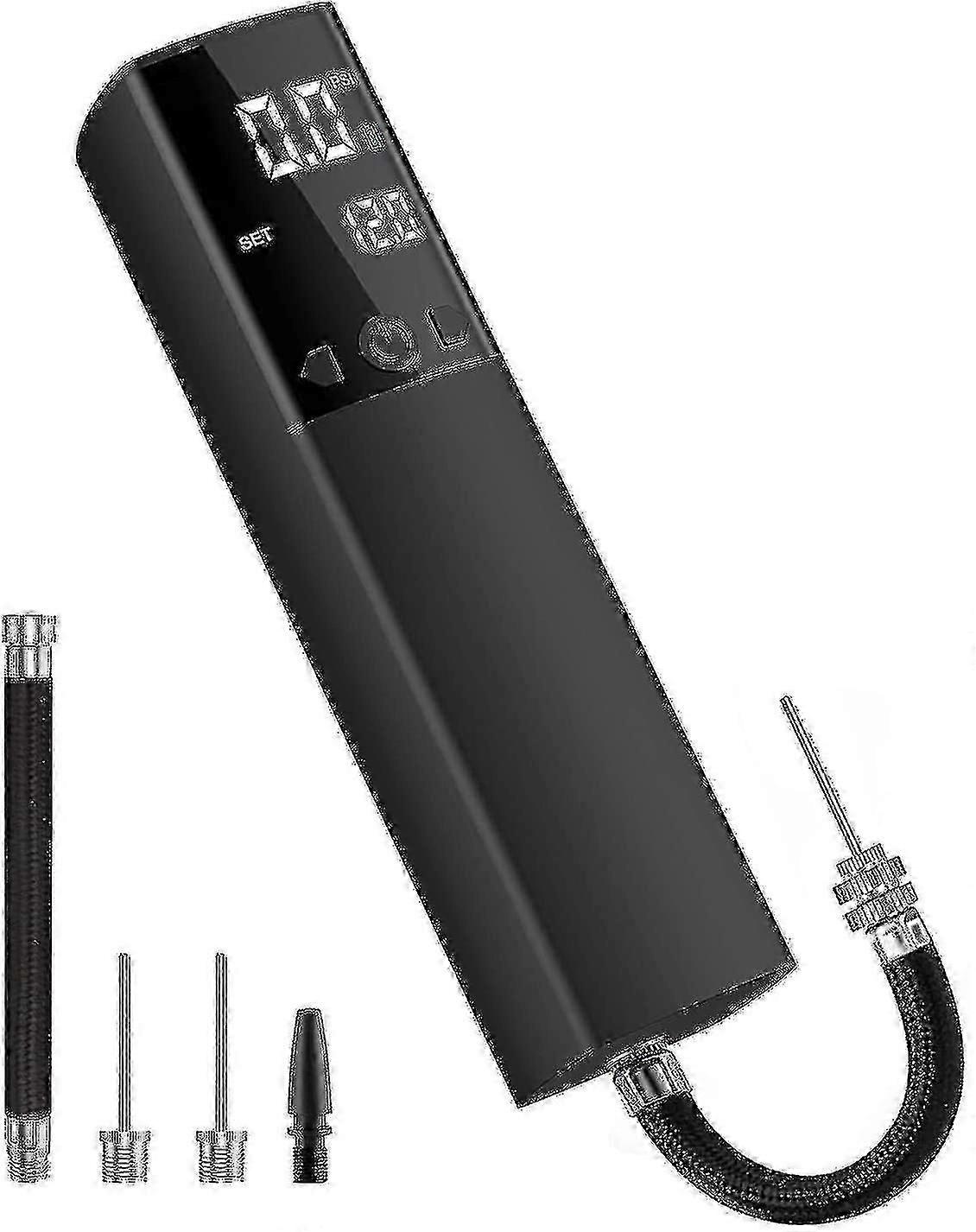 مضخة كروية كهربائية لكرة القدم ، مضخة هواء ذكية مع مقياس ضغط وشاشة LCD