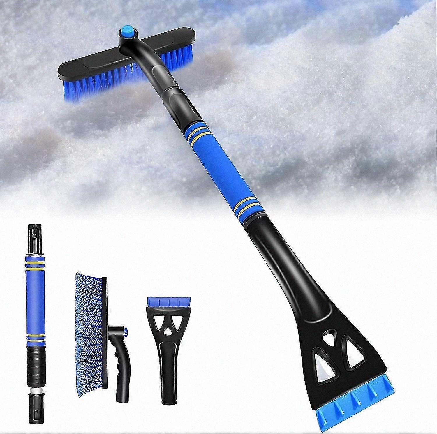 Winter Snow Removal Tool with Extendable Scraper, Durable Ice Breaker, and Comfort Grip for Vehicles