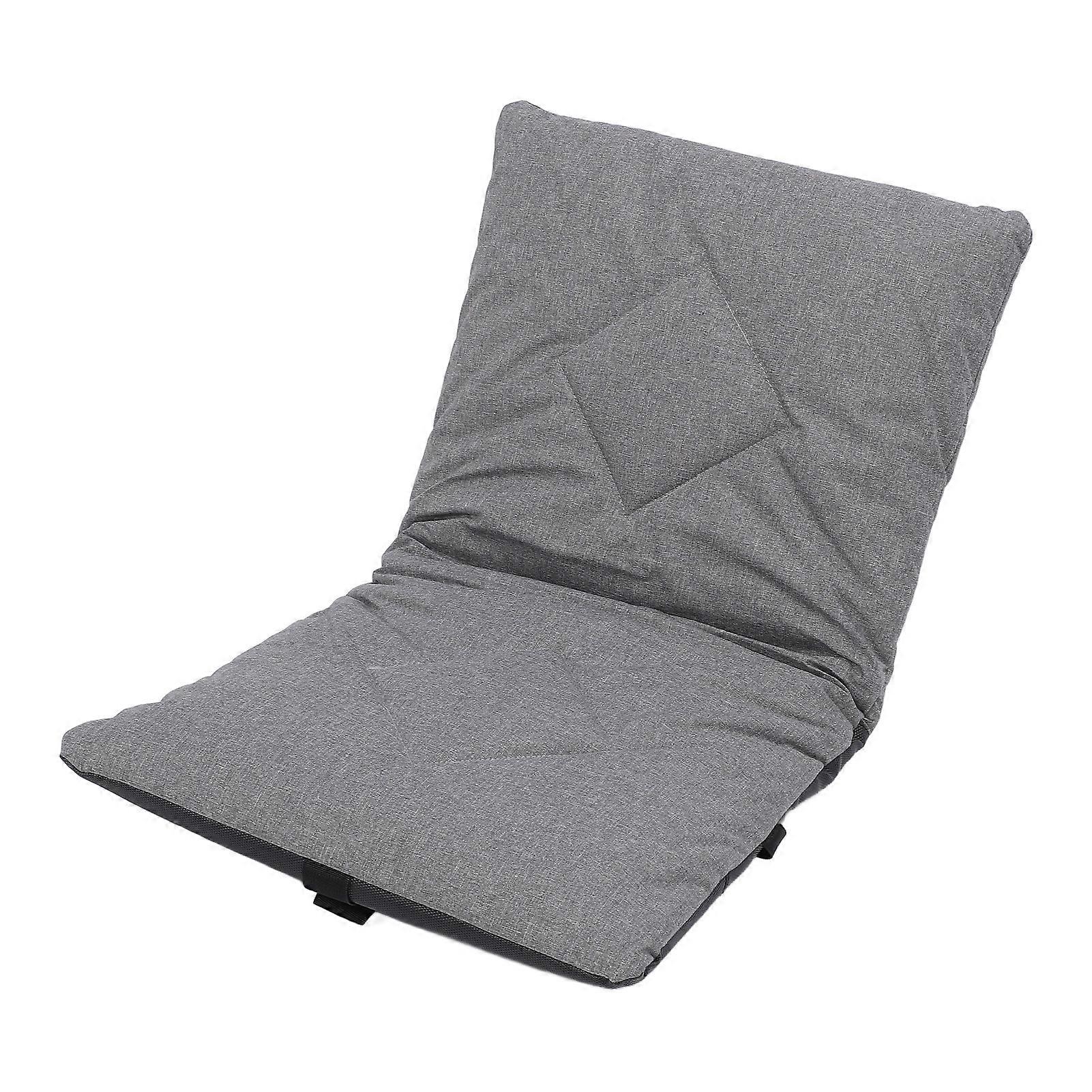 Adjustable Camping Seat Cushion 44x46cm Grey with Back Support