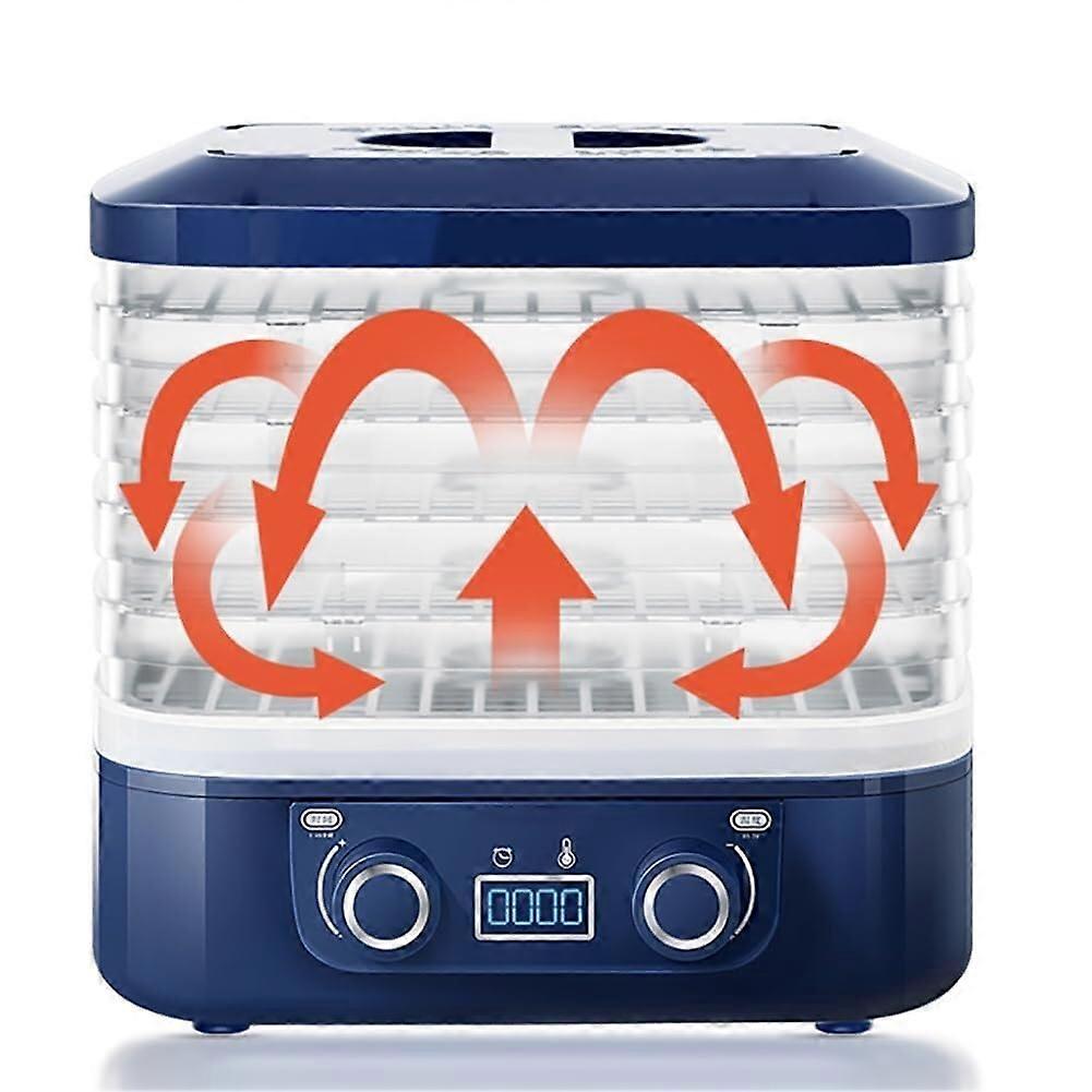 Food Dehydrator BPA Electric 5Tray Dryer, Adjustable Temp and Timer, For Beef, Fruit, Dog Treats Blue