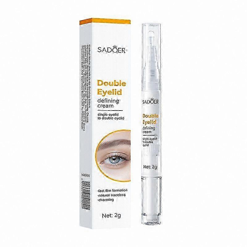 Waterproof Double Eyelid Adhesive, Long-Lasting Invisible Cream for Natural Eye Styling, Pen & Glue Combo for All-Day Wear