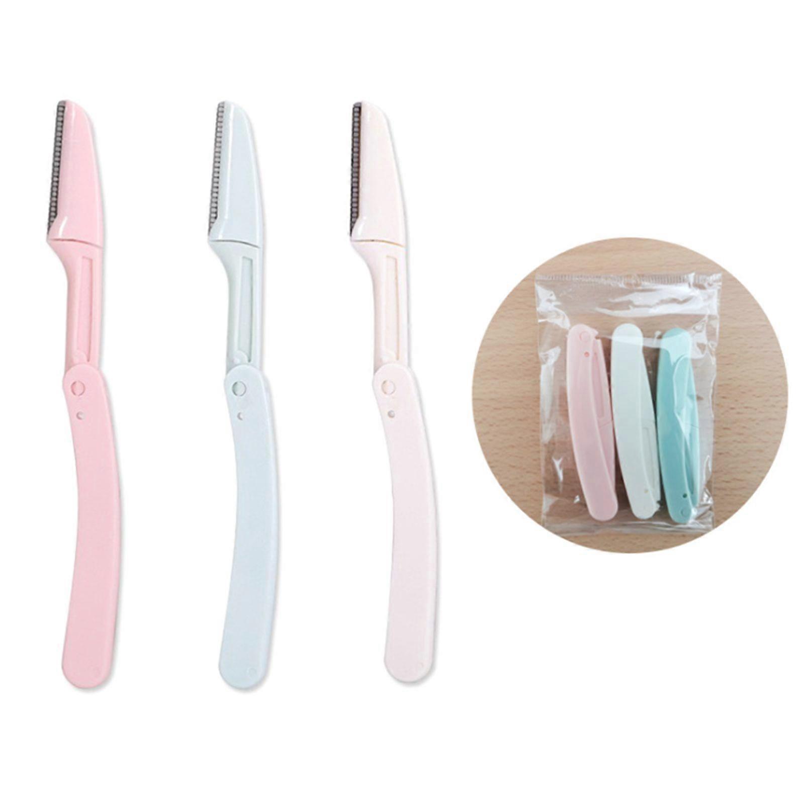 3PCS Folding Eyebrow Trimmers Universal Mini Portable Eyebrow Shaving Tool