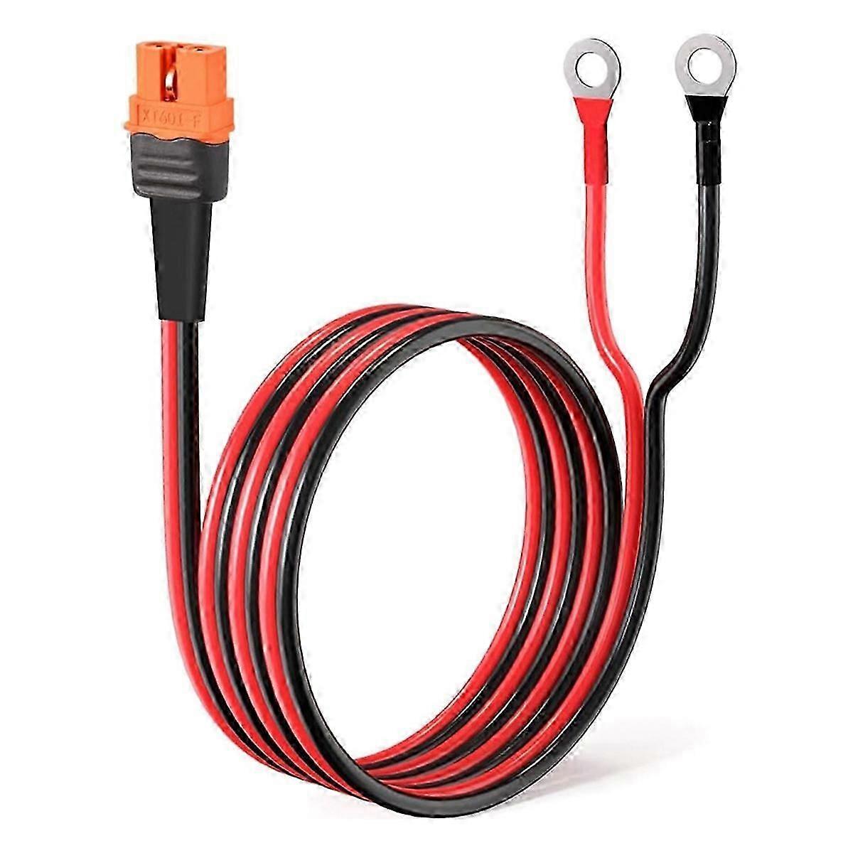 12AWG XT60i Female to O Ring Connector compatible with RC Battery Solar Portable Power Power Station and Solar P