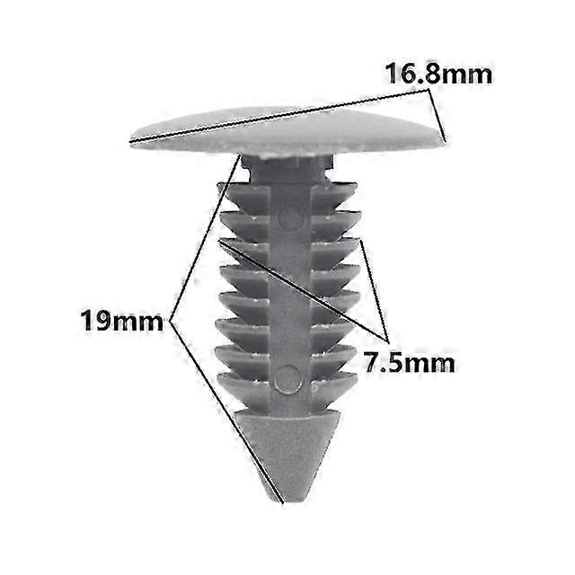 20Pcs Plastic Push in Car Auto Bumper Fender Rivets Gray Black Fast...