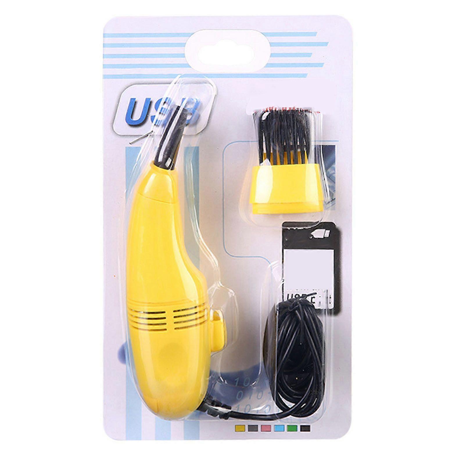 Keyboard Vacuum USB Powered Efficient Adsorption Lightweight Computer Vacuum Cleaner for Laptop Yellow