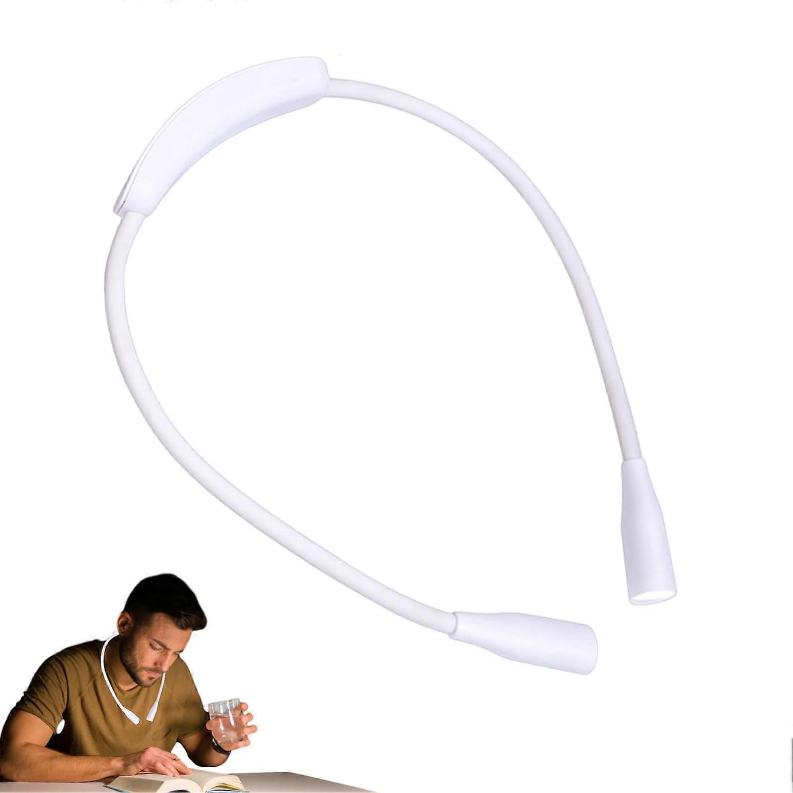 USB Rechargeable Reading Light With Folding Arm, Adjustable LED, For Reading, Knitting And Crafts, White