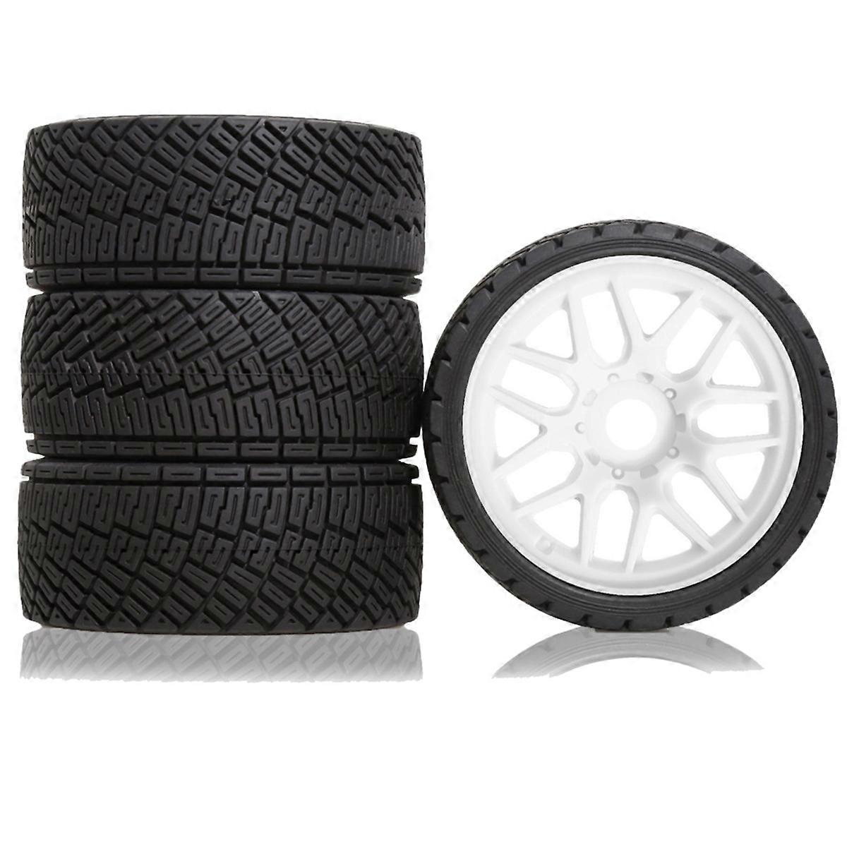 RC Car Rubber Tires for 1/7 1/8 KM KKPIT ARRMA W234 Part White