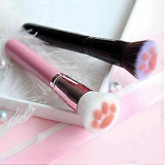 2stk Cat Paw Foundation Makeup Brush - Professionel kosmetisk børste af foundation børster, pudderbørste blush-børste, concealer brusepink