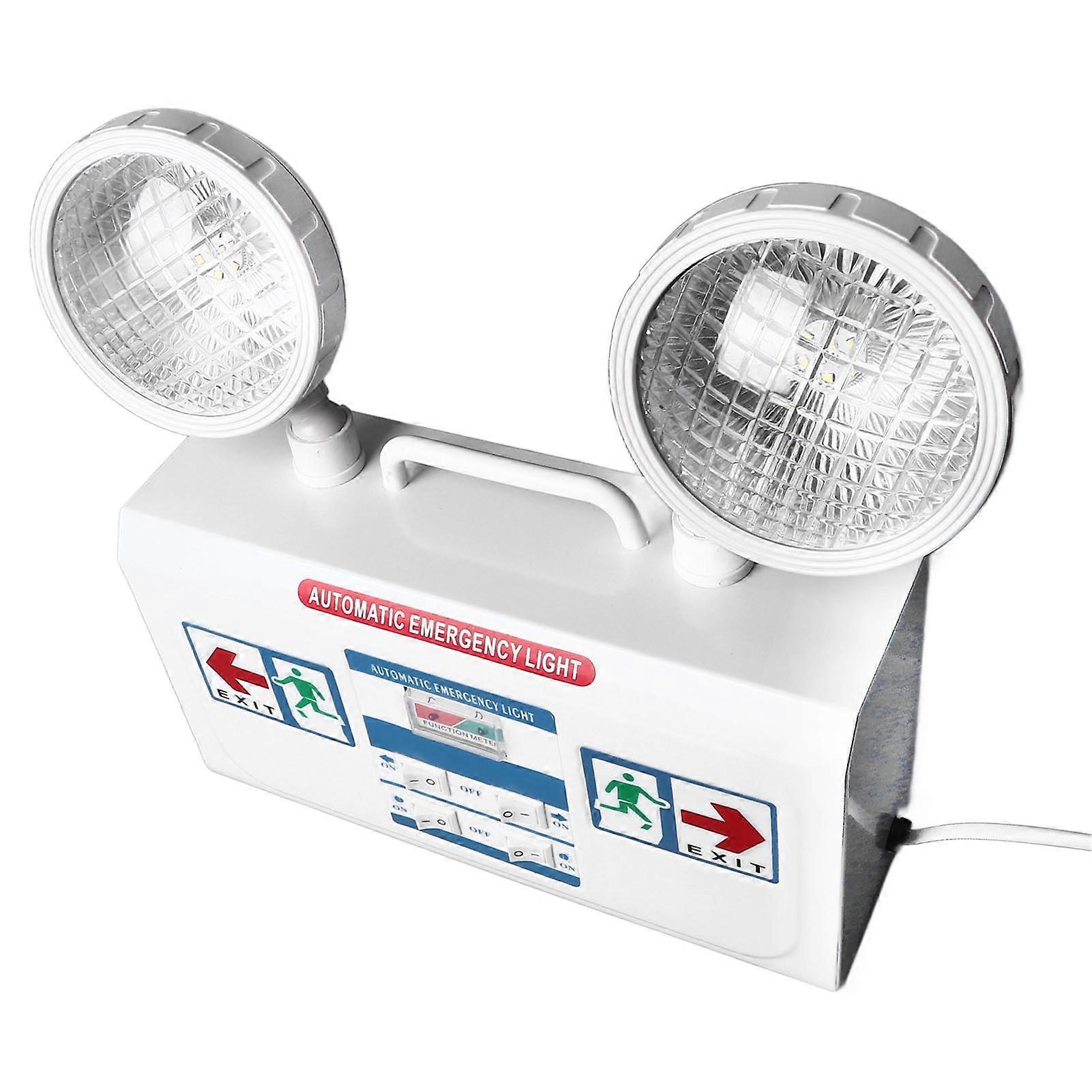 Double Head Emergency LED Exit Light 2500mAh 85-265V Wall Mount