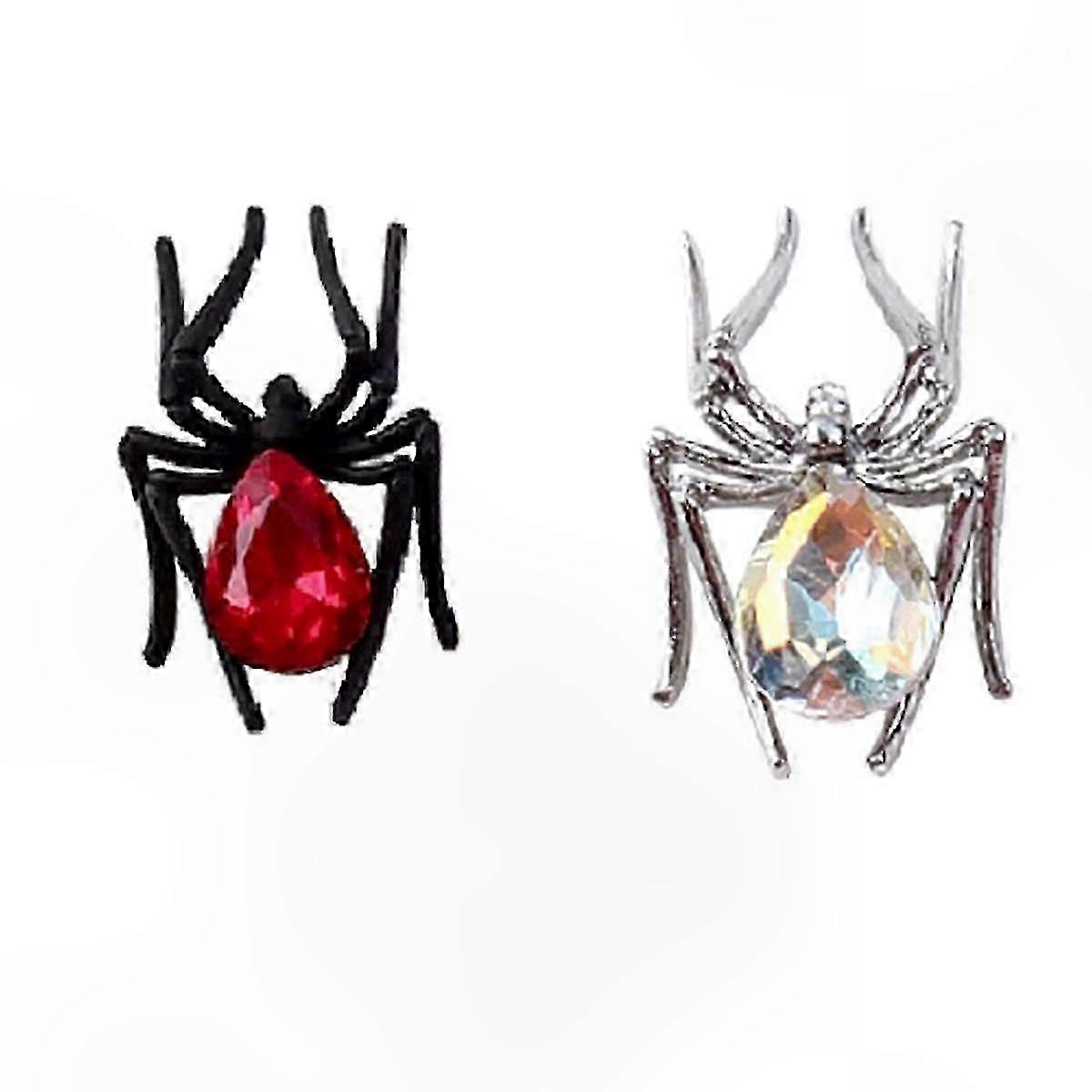 Retro Alloy Spider Ornaments for Manicure Decoration in Black & Silver