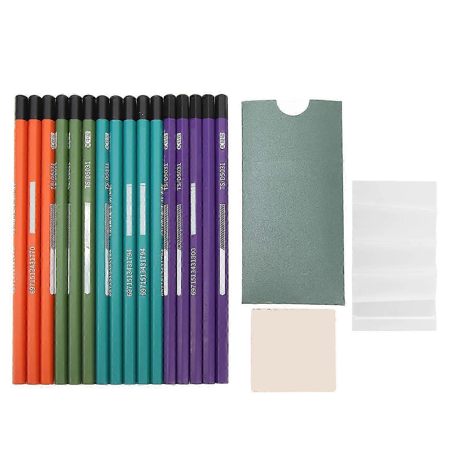 16pcs Charcoal Pencils Drawing Set Soft Medium Hard Charcoal Drawing Pencils Set for Drawing Sketching Shading