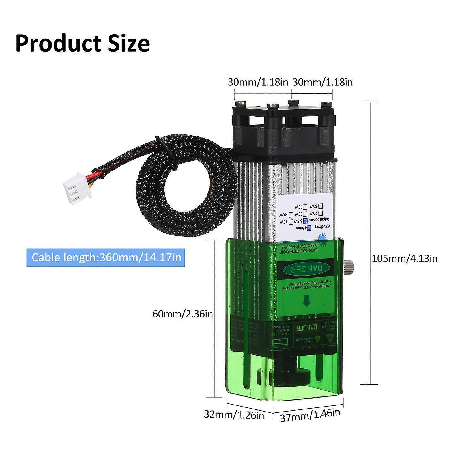 450nm 5.5W Laser Module with Adjustable Focus & Protective Cover