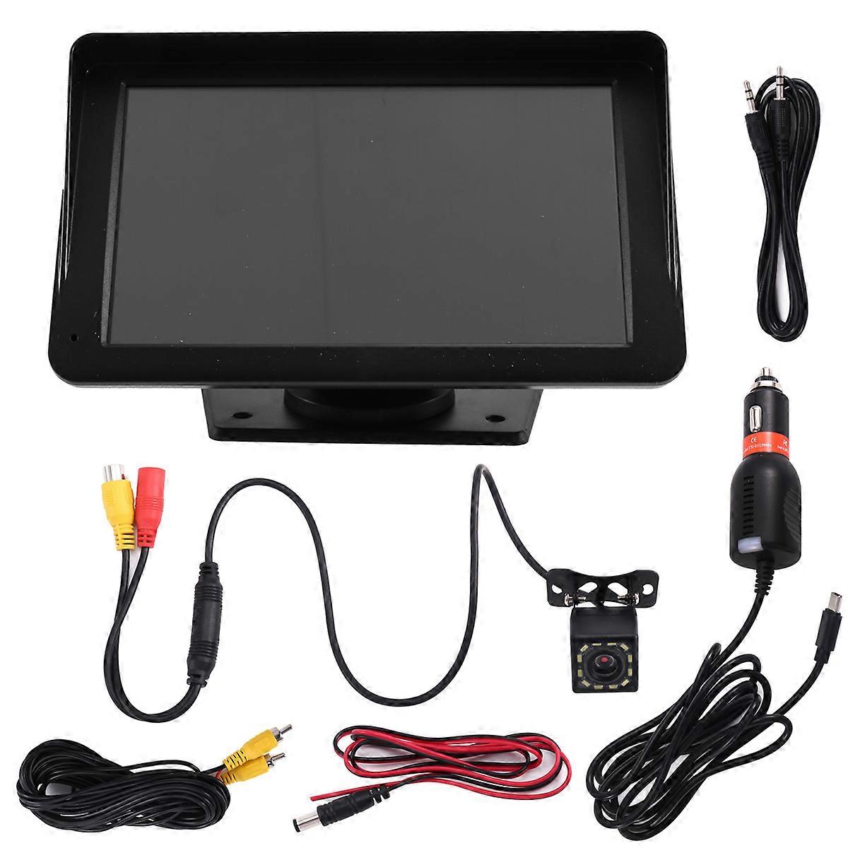 7inch Dash Cam 4K Car DVR Wireless Carplay Android Auto Video Recorder Dashboard Reversing Center Console Dashcam Black