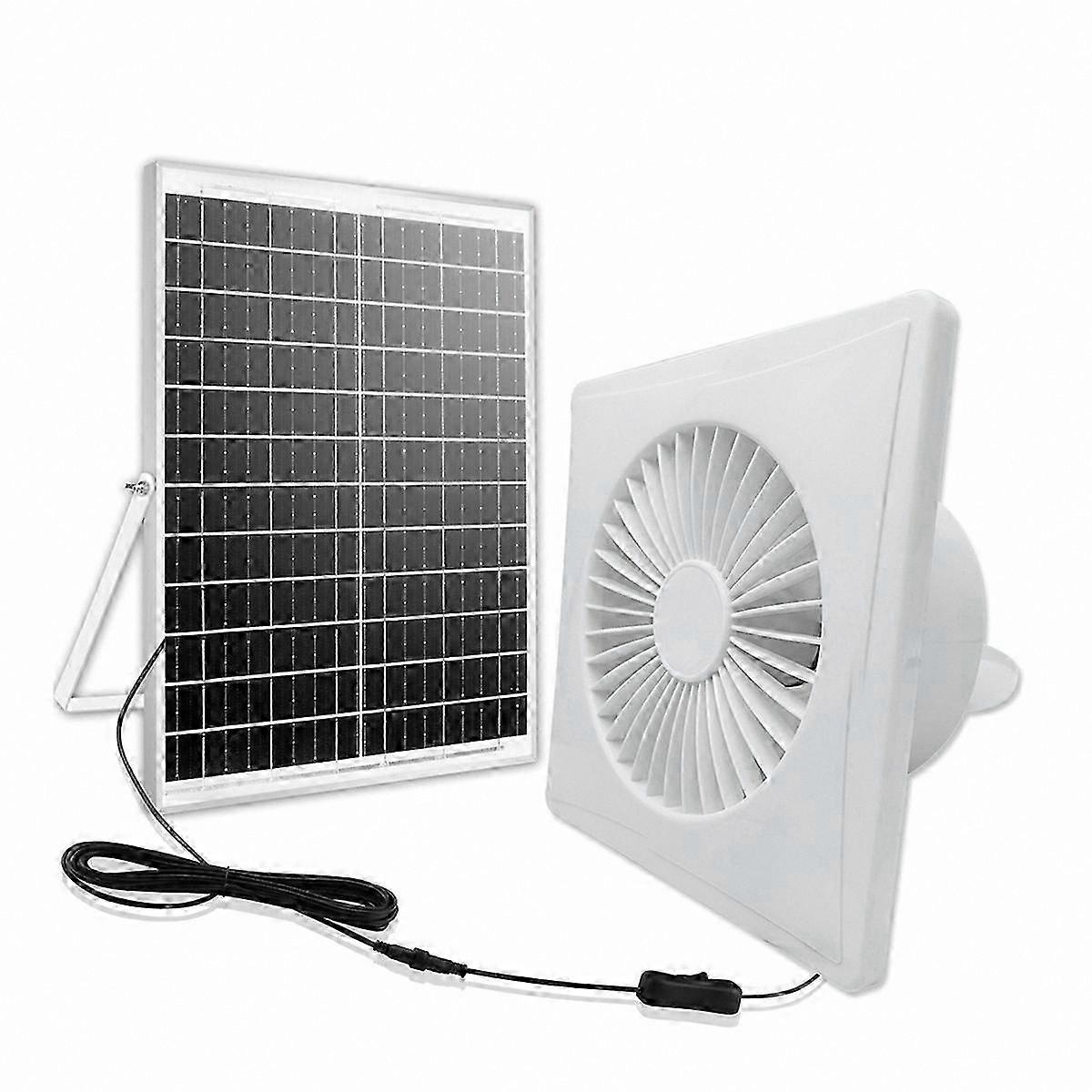 Solar-Powered Ventilation Fan for Chicken Coops, Sheds, and Greenhouses - 8W High-Speed Silent Operation with Included Panel