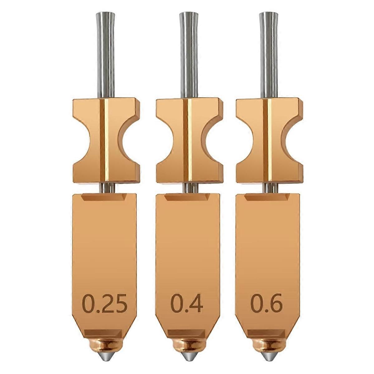 3 Stück aufgerüstet für AD5X schnell abnehmbare Hotend-Düse Schnellwechseldüse 0,25 / 0,4 / 0,6 mm 3D-Druckerteile