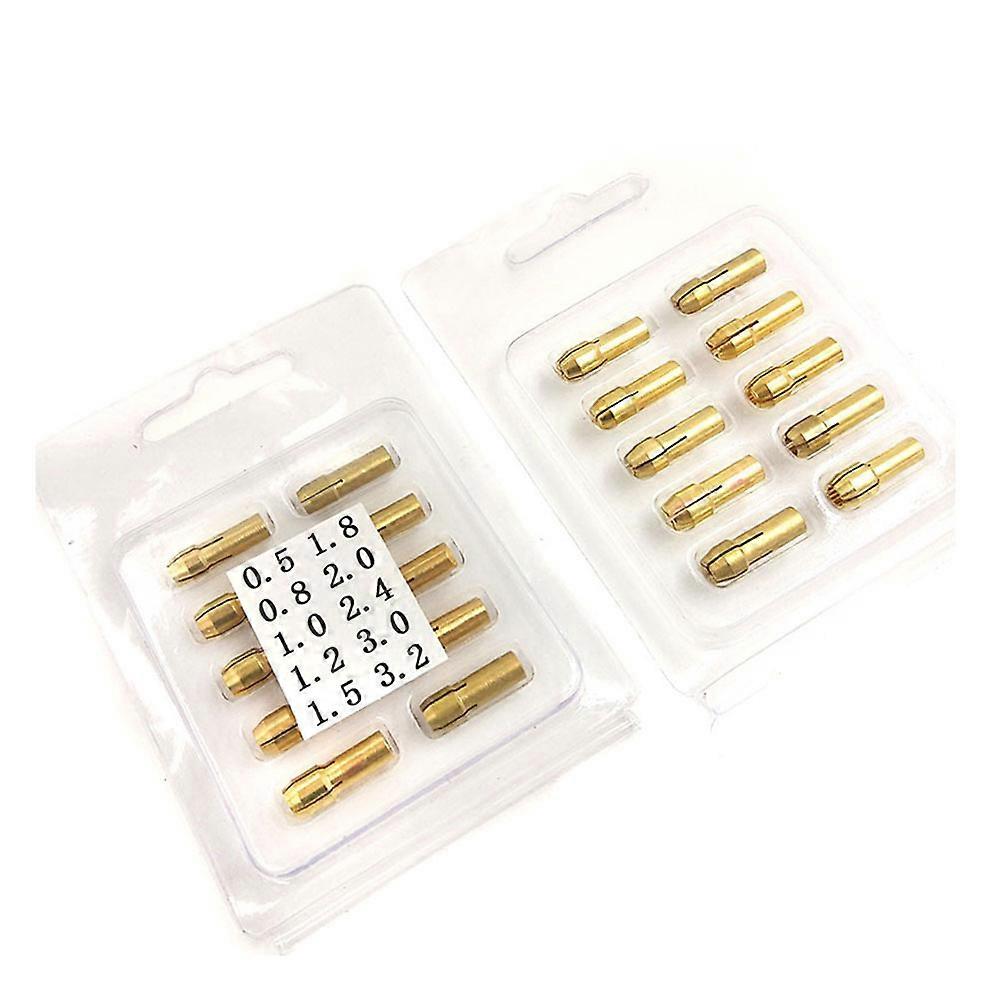 Brass Collet Set Multi-Function Micro Electric Drill Clamp for Rotary Tools 20Pcs