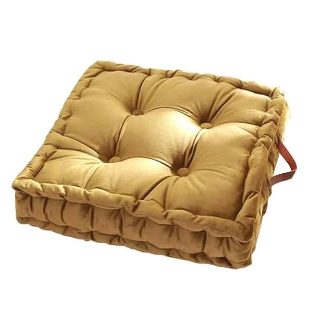 Square Seat Cushion Thick Dutch Fleece Floor Pillow Cushion with Carrying Handle Meditation Cushion