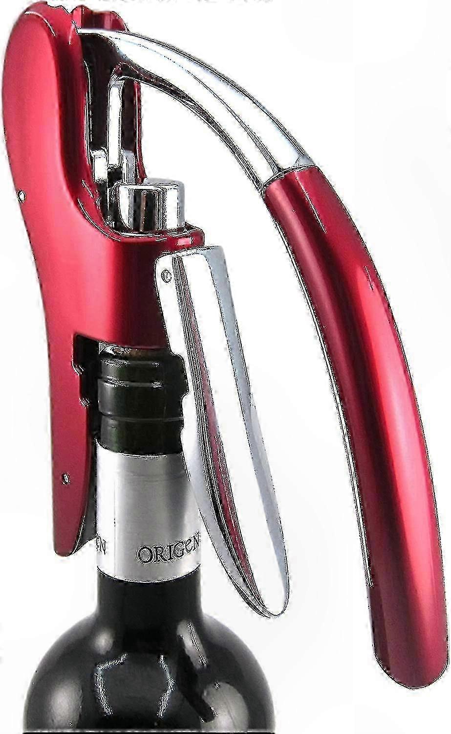 Durable Zinc Alloy Wine Opener with Foil Cutter and Lever Corkscrew for Effortless Bottle Opening