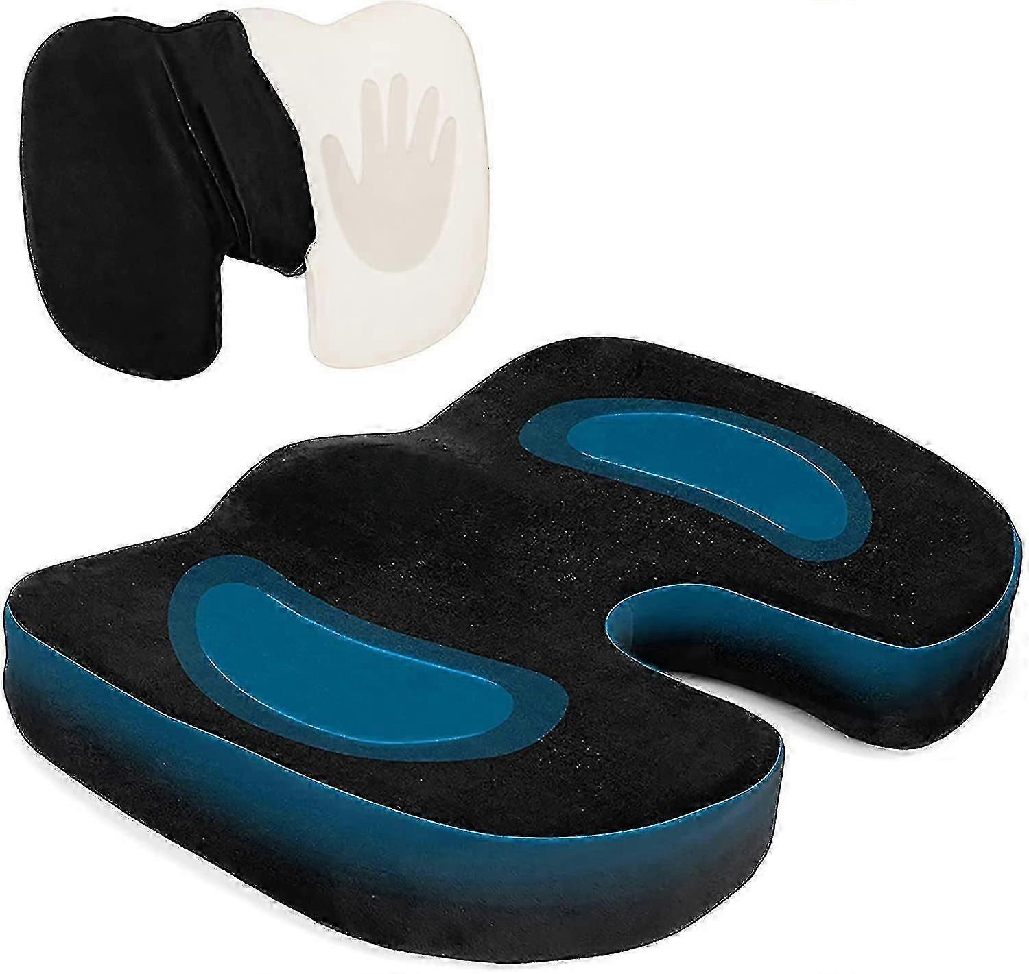 Ortopedisk sittepute, sittepute i minneskum, for ergonomisk hemoroider