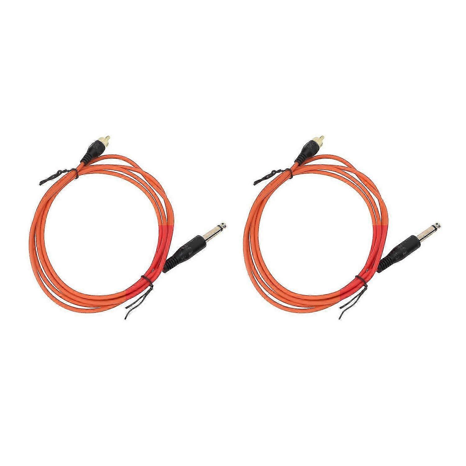 2025 Latest Model 2pcs 5.9ft Tattoo Clip Cords RAC Interface Professional Copp...