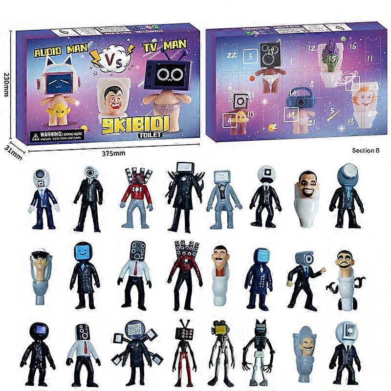 Festive Christmas Advent Calendar (Type B), 24-Piece Blind Box Set, Raffle Pack_1