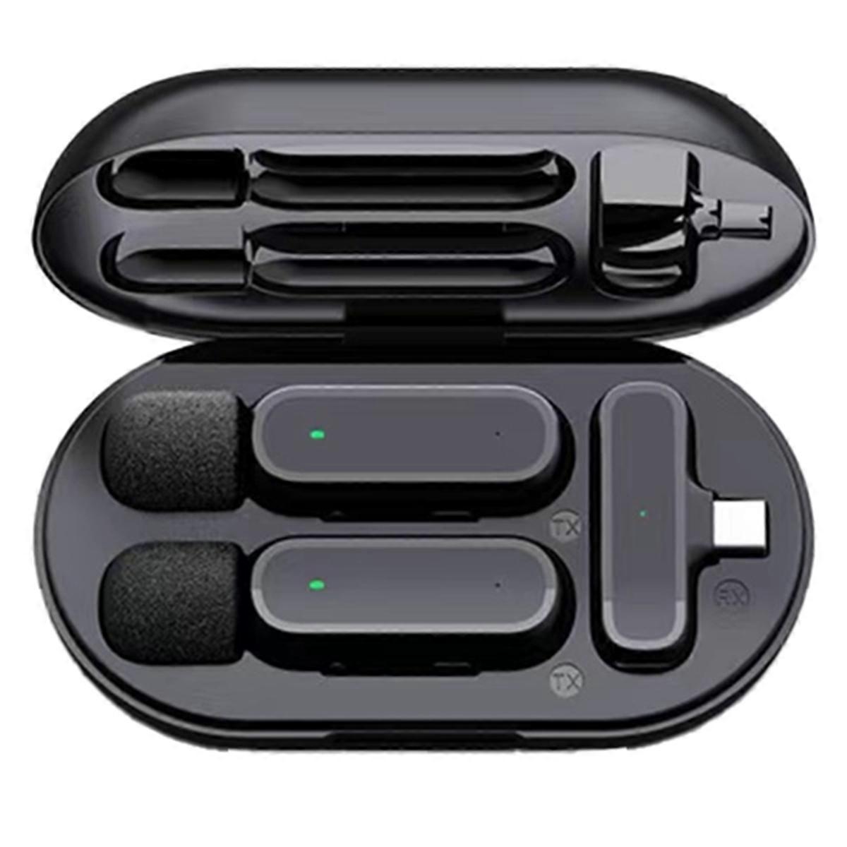 Wireless HD Radio Live Microphone K61 Dual Mic 20 Meters for Mobile Phone ,Short Video Recordin K61
