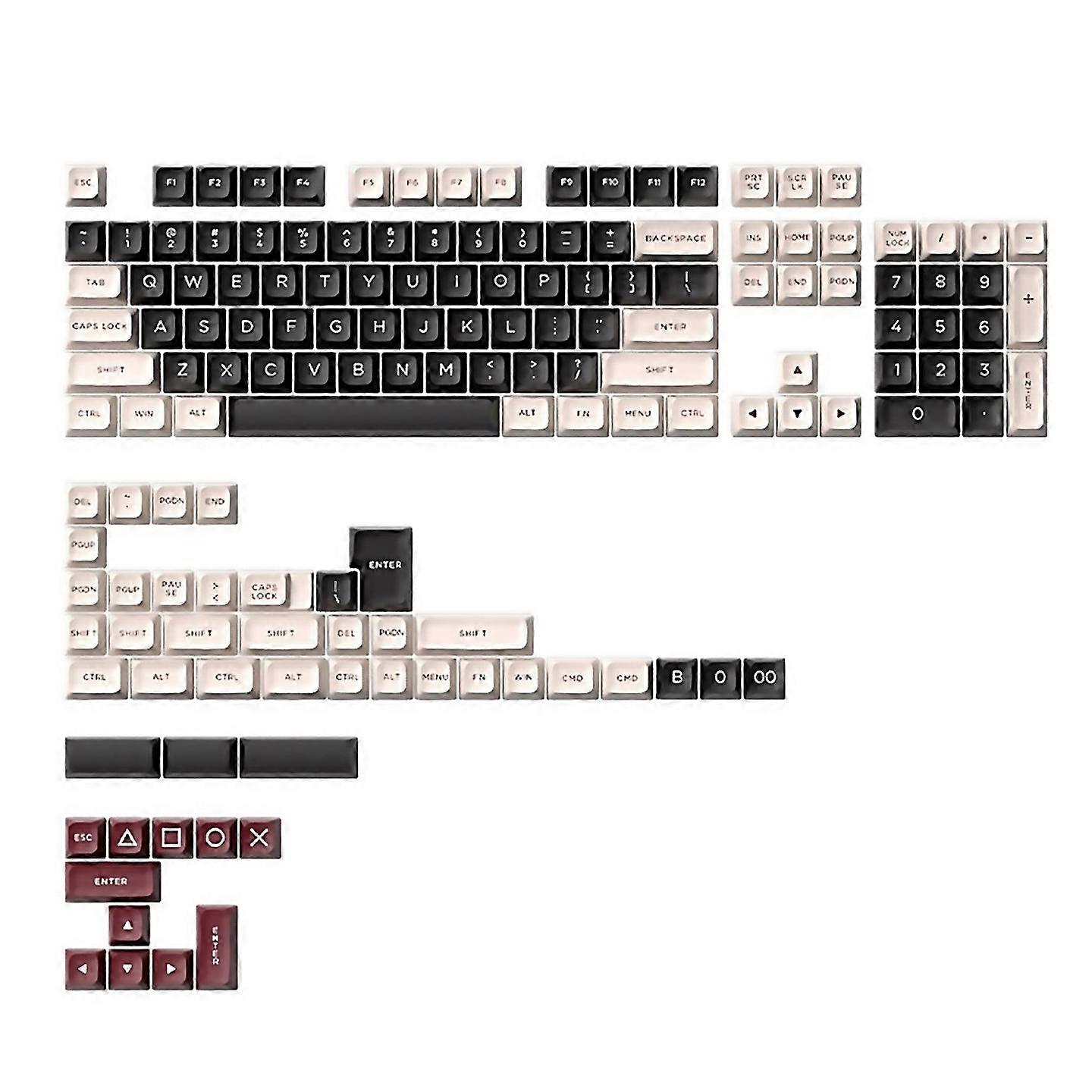 Pour 148 touches Keycap Pbt Key Caps Clavier de jeu mécanique Keycaps