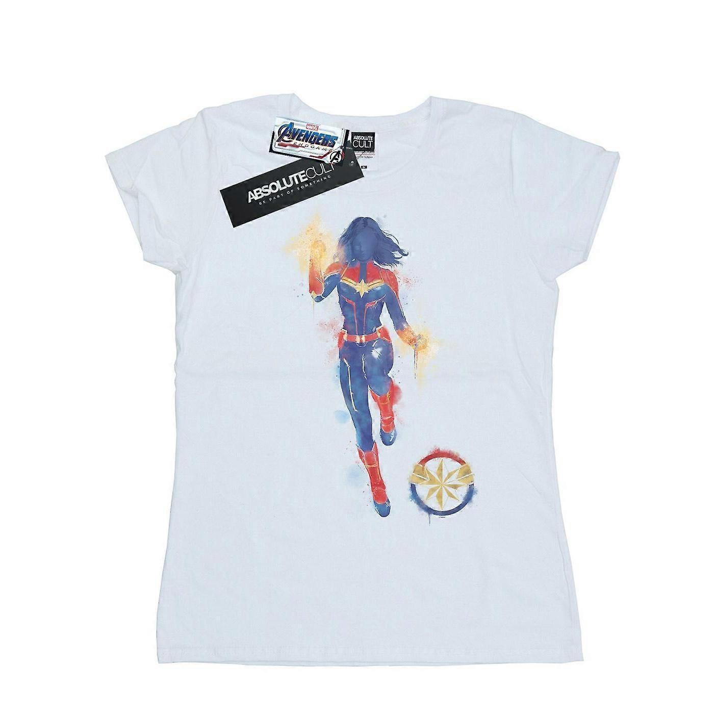 Marvel Femmes/Dames Avengers Endgame peint Captain Marvel T-Shirt