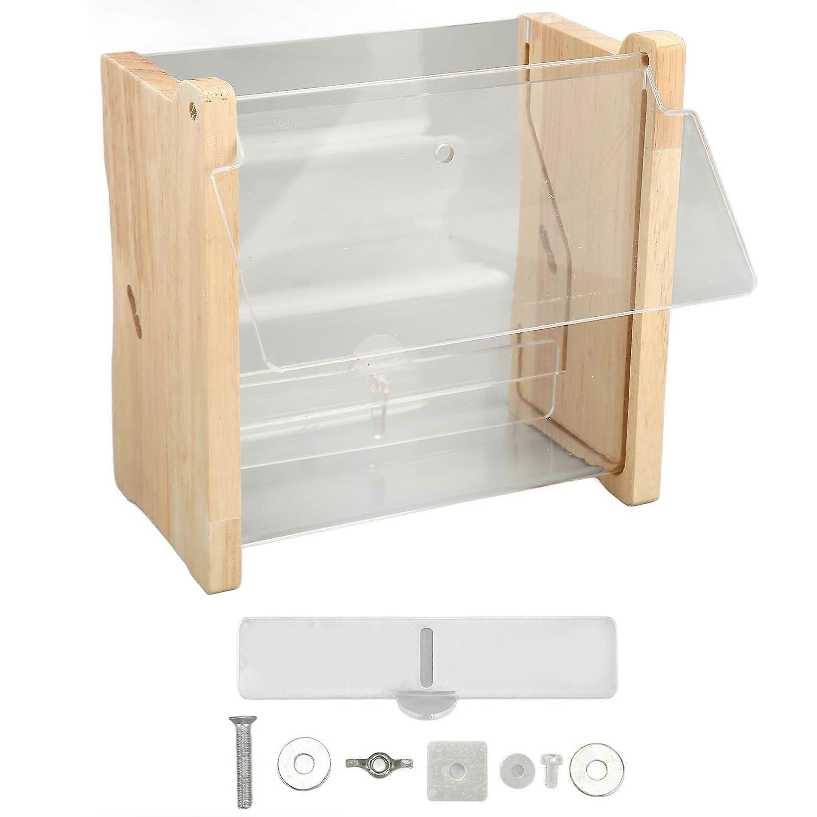 Mangeoire automatique pour poulets, grande capacité, en acrylique transparent, pour perruches, calopsittes, cailles, 15 x 7,8 x 14,2 cm