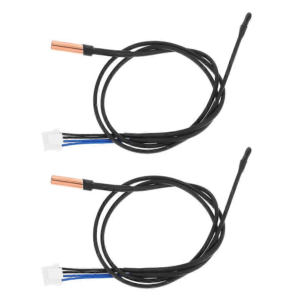 5K Temperature Sensor NTC Temperature Sensor Indoor Use Black 45.50X1.30X1.00CM Precise Measurement 2Pcs
