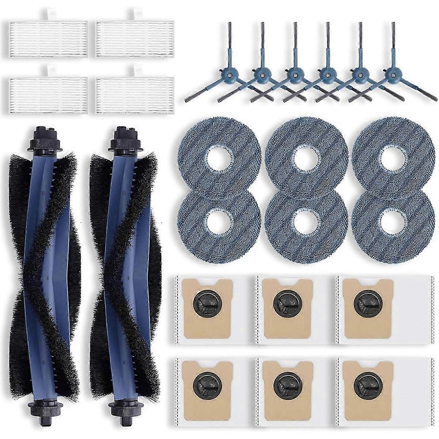 Replacement Parts Kit for Omni C20, Roller Brushes Hepa Filters, Side Brushes Mop Pads Dust Bags