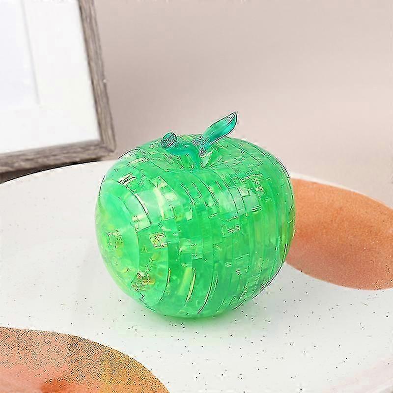 Crystal Apple Stereoscopic 3d Puzzle Spatial Thinking Lighting Assembly Disassembly Apple. Christmas Gift