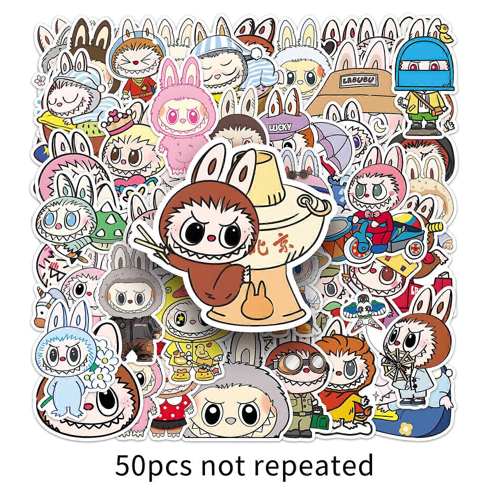 50 cartoon stickers Fangs doll waterproof surrounding car notebook mobile phone case stickers