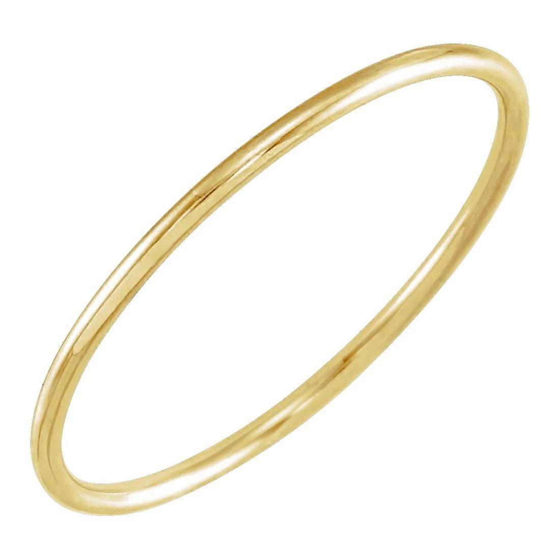 14k Yellow Gold Polished Stackable Ring Stackable Ring for Women - Ring Size: 3 to 8