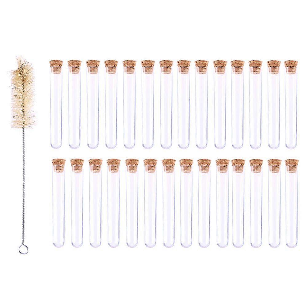 100pcs Plastic Test Tubes Bath Salts Storage Tubes Liquid Container with Stopper