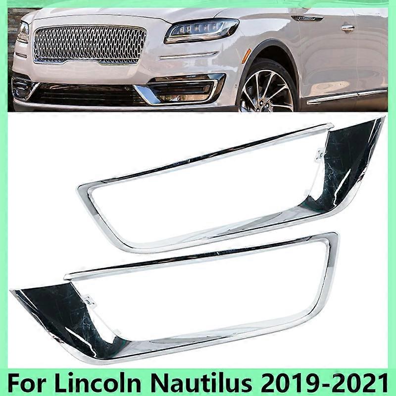 For Lincoln Nautilus 2019-2021 Auto Front Fog Light Lamp Chrome Trim Cover Garnish Fog Light Frame KA1Z17EB11AB KA1Z17EB10AB