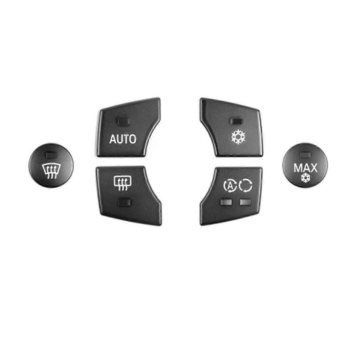 6 Keys Car Front Dashboard AC Air Conditioner Key Button Sequin Trim Cover for Z4 E85 E86 2004-2008