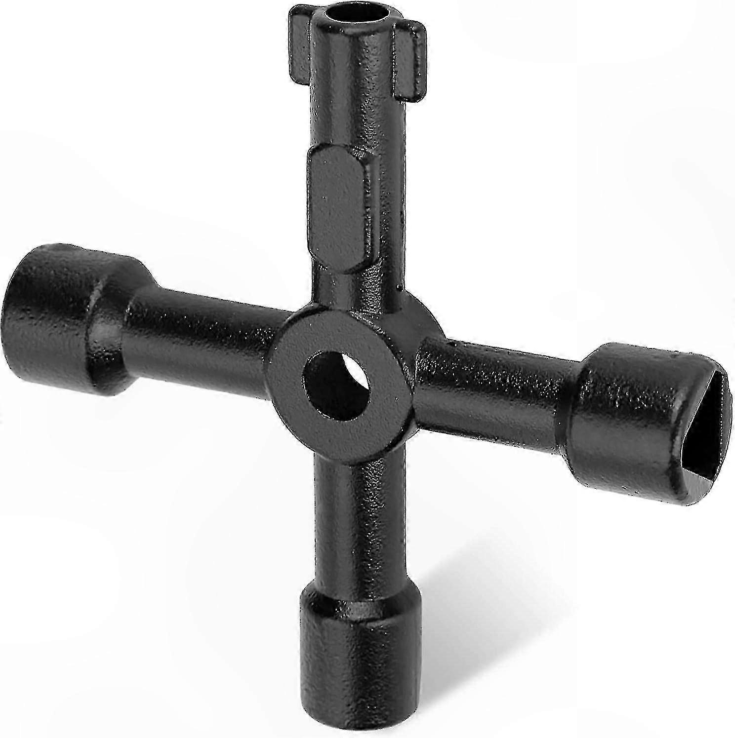 Multifunction Utility Key for Gas Meter, Electrical Box, Radiator Cleaning (Black)