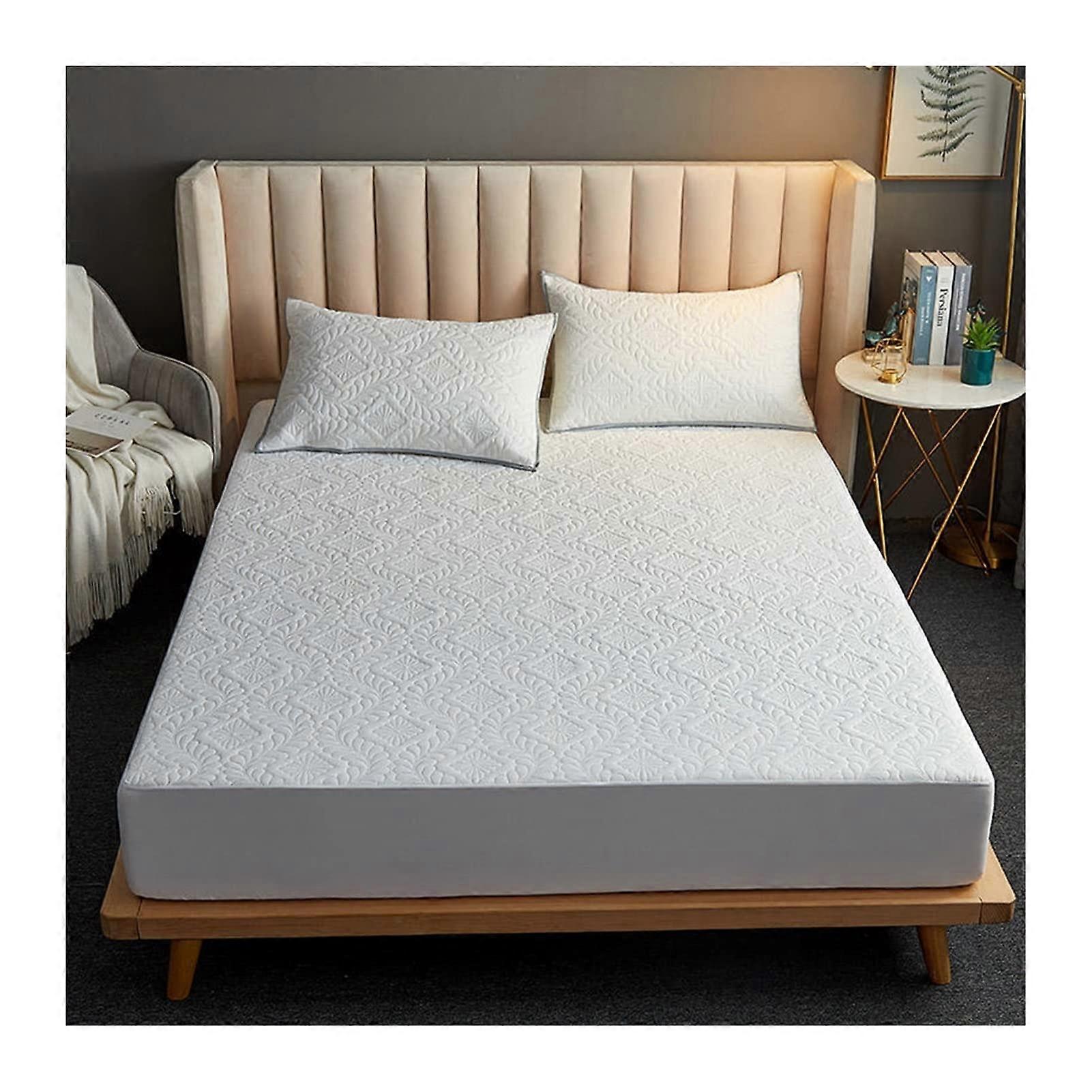 Quilted Waterproof Mattress Cover Queen Size 200x220x25cm Color A Mattress Protector For Double Bed