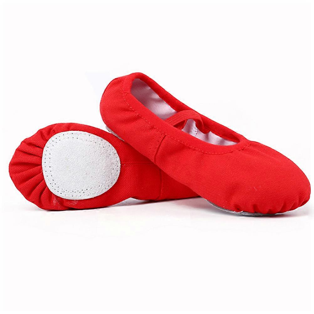Ballet Slippers Soft Sole Shoes for Dancing 1Pair Red Ballet Dance Shoes