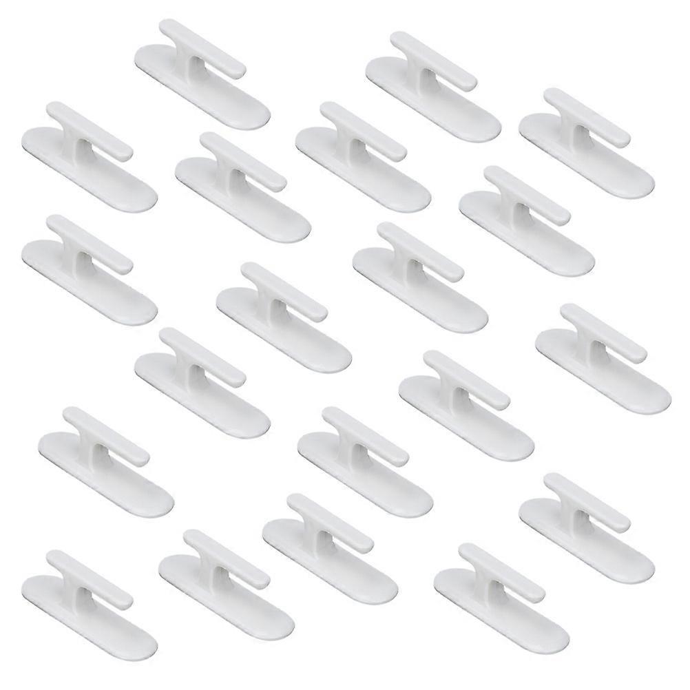 Curtain Hooks Holdback White Self-Adhesive Hook for Hanging Curtain 40Pcs