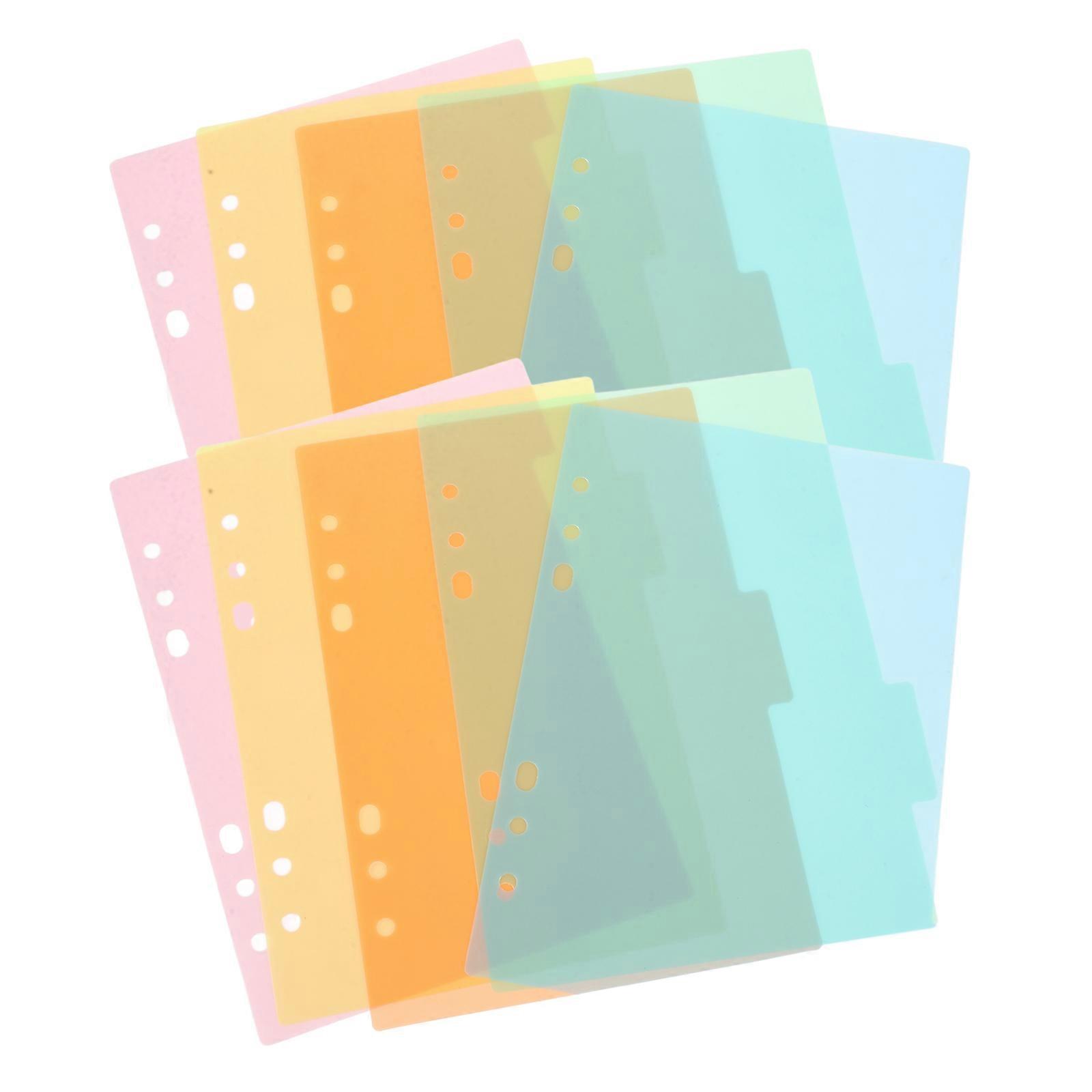 Binder Dividers with Tabs Plastic Binder Dividers for Notebook 60Pcs