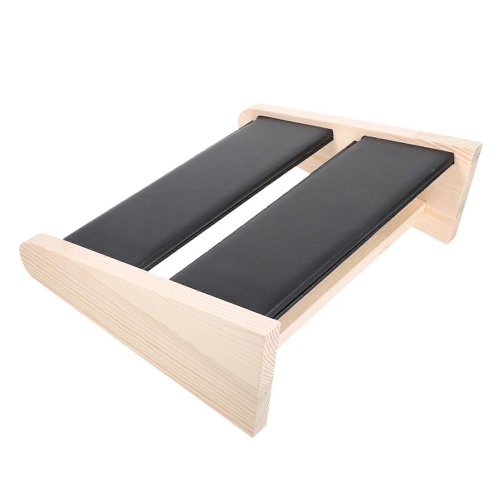 Black Wooden Necklace Organizer for Display with 3Pcs Frame Holders