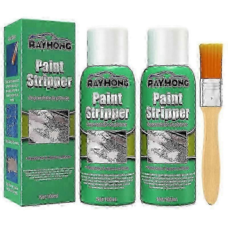 2-Piece Car Paint Remover Set with Metal Surface Brush for Fast-Acting Stripping of Paints and Varnishes