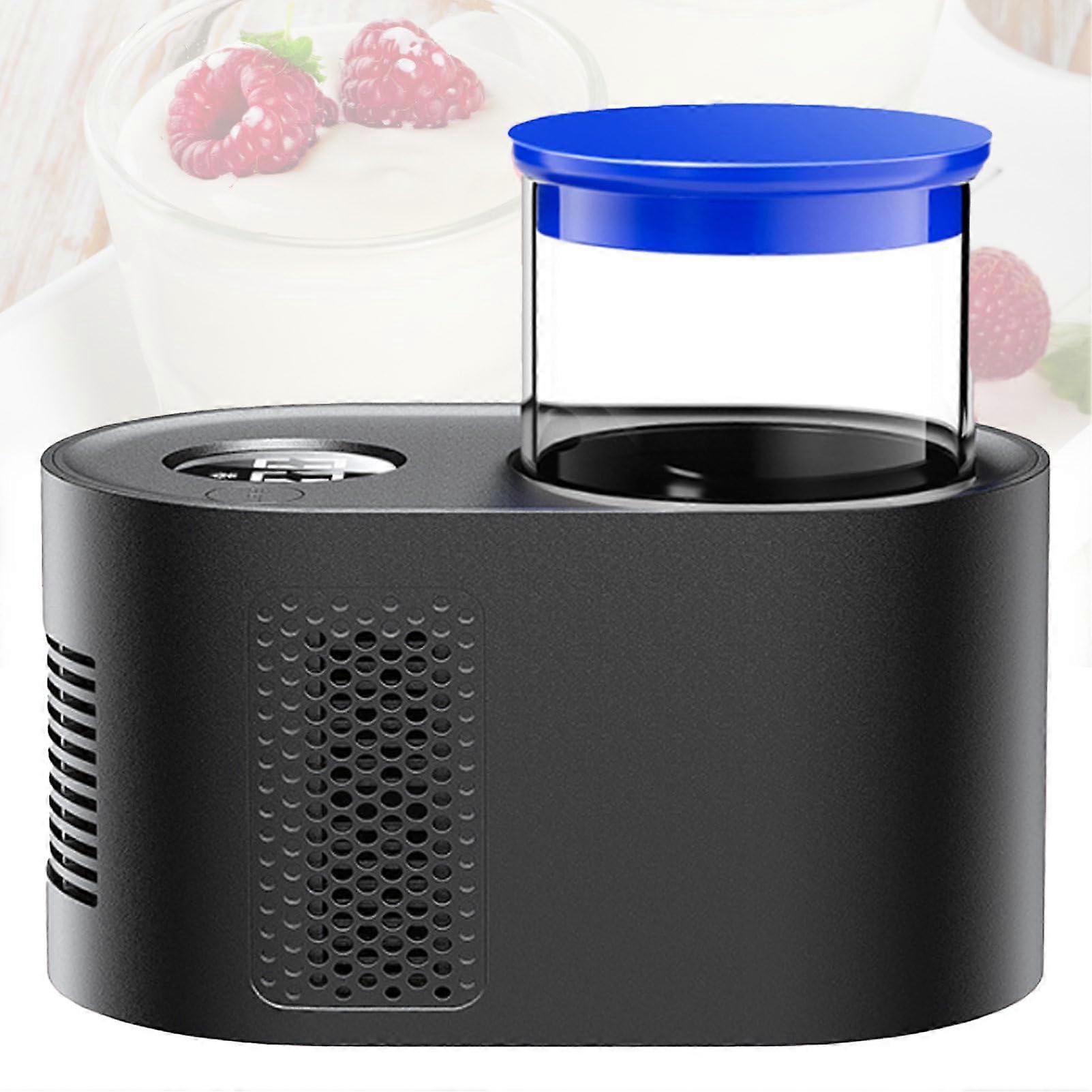 Yoghurt Maker UK Digital With Temperature Control And Adjustable Time Live Probiotic Cultures Black