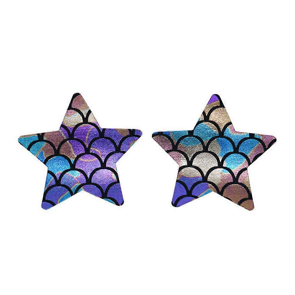 Disposable Mermaid Scale Covers for Women Use 6Pairs Sparkly Breast Decals