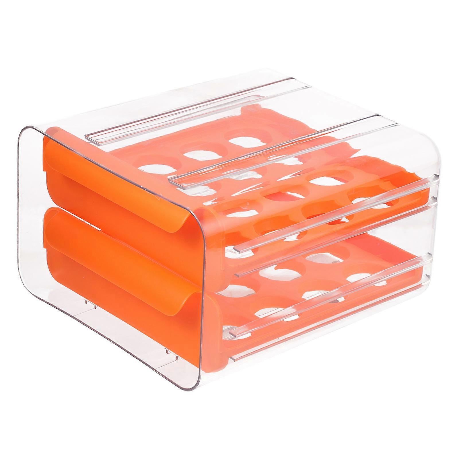Fresh-Keeping Container Environmentally Friendly Plastic Food Box Double-Drawer Design Suitable For Household Users 24X21.5X14 Cm 1 Pc